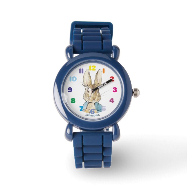 Gepersonaliseerde Beatrix Potter Peter de Konijnen Horloge (Voorkant)