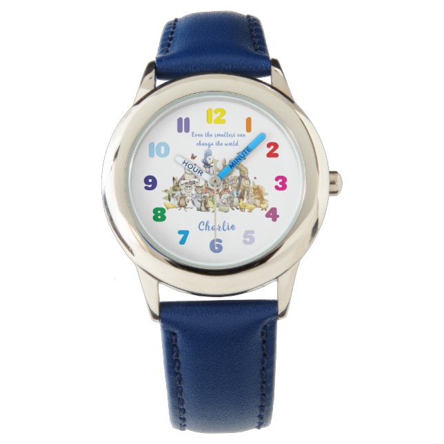 Gepersonaliseerde Beatrix Potter Peter en vrienden Horloge (Voorkant)