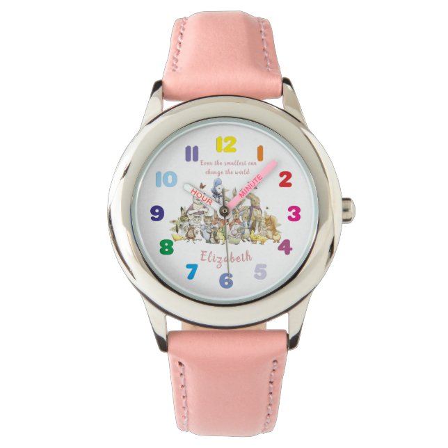 Gepersonaliseerde Beatrix Potter Peter en vrienden Horloge (Voorkant)