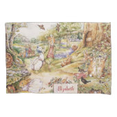 Gepersonaliseerde Beatrix Potter Peter en vrienden Kussensloop (Voorkant)
