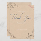 Gepersonaliseerde bedankbriefje met aangepast beri bedankkaart (Voorkant / Achterkant)