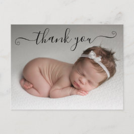 Gepersonaliseerde bedankfoto Geboorteaankondiging Briefkaart