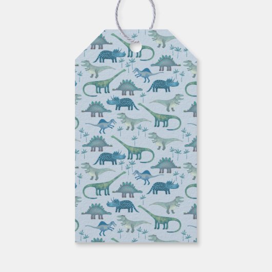 Gepersonaliseerde bedankjes voor dinosaurusliefheb cadeaulabel (Achterkant)