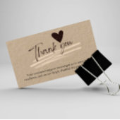Gepersonaliseerde bedankkaart Bruin minimaal Visitekaartje