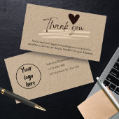 Gepersonaliseerde bedankkaart Bruin minimaal Visitekaartje