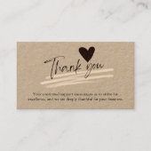 Gepersonaliseerde bedankkaart Bruin minimaal Visitekaartje (Voorkant)