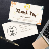 Gepersonaliseerde bedankkaart Business Pastel Visitekaartje