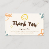 Gepersonaliseerde bedankkaart Business Pastel Visitekaartje (Voorkant)