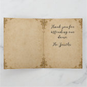 Gepersonaliseerde bedankkaart Victoriaans stijl (Binnen)