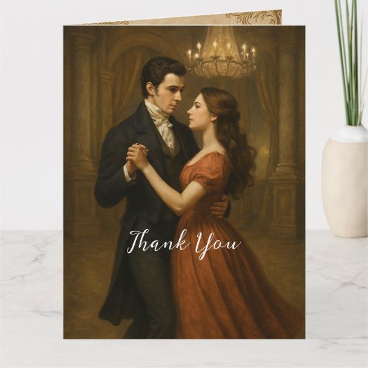 Gepersonaliseerde bedankkaart Victoriaans stijl (Voorkant)