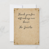 Gepersonaliseerde bedankkaart voor het danseveneme (Achterkant)
