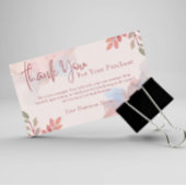 Gepersonaliseerde bedankkaart voor klant visitekaartje