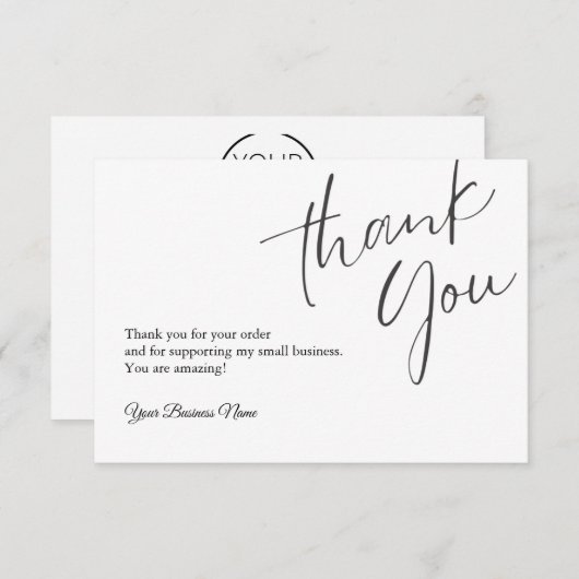 Gepersonaliseerde bedankkaarten Professional Bedankkaart (Voorkant / Achterkant)