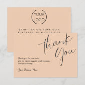 Gepersonaliseerde bedankkaarten Professional Bedankkaart (Voorkant / Achterkant)