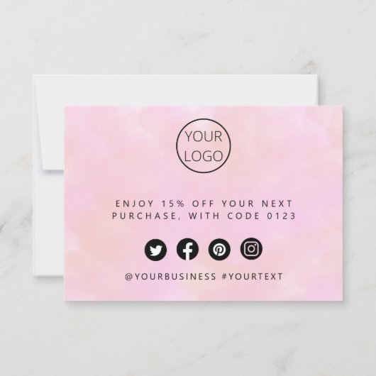 Gepersonaliseerde bedankkaarten Professional Bedankkaart (Achterkant)