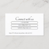 Gepersonaliseerde bedankkaarten Professional Visitekaartje (Achterkant)