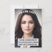 Gepersonaliseerde bedankpas: Erkende uitmuntendhei Bedankkaart (Voorkant)