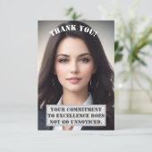 Gepersonaliseerde bedankpas: Erkende uitmuntendhei Bedankkaart (Staand voorkant)