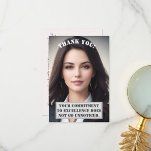 Gepersonaliseerde bedankpas: Erkende uitmuntendhei Bedankkaart