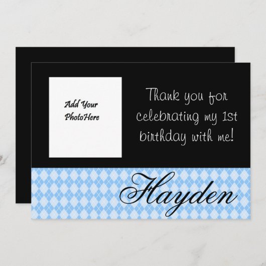 Gepersonaliseerde bedankt (Voorkant / Achterkant)