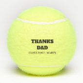 Gepersonaliseerde Bedankt Dad Tennisballen (Achterkant)