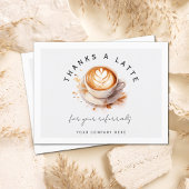 Gepersonaliseerde Bedankt Een Latte Verwijzing Dan Briefkaart