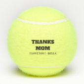 Gepersonaliseerde Bedankt Mom Tennisballen (Achterkant)