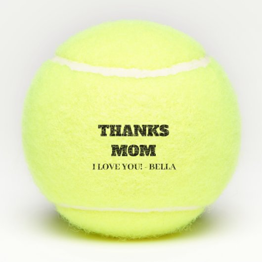 Gepersonaliseerde Bedankt Mom Tennisballen (Achterkant)