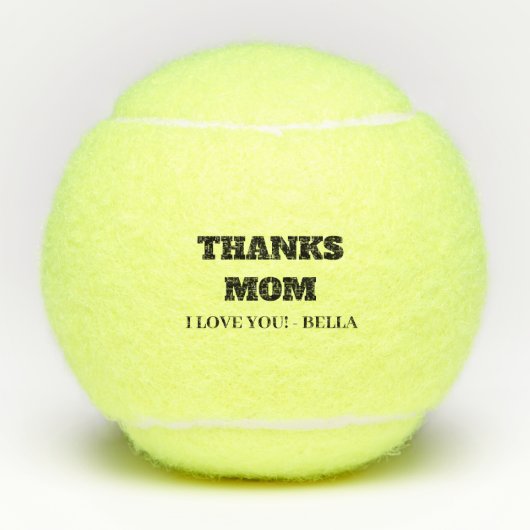 Gepersonaliseerde Bedankt Mom Tennisballen (Voorkant)