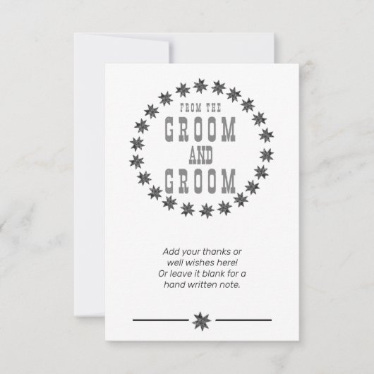 Gepersonaliseerde Bedankt van de Groom en de Groom (Voorkant)