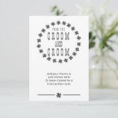 Gepersonaliseerde Bedankt van de Groom en de Groom (Staand voorkant)