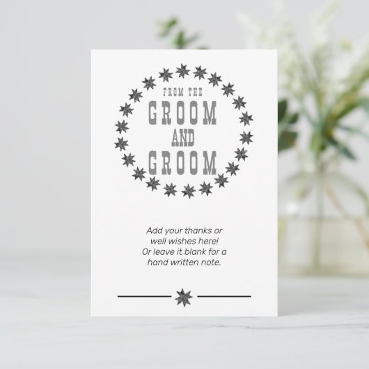 Gepersonaliseerde Bedankt van de Groom en de Groom (Staand voorkant)