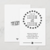 Gepersonaliseerde Bedankt van de Groom en de Groom (Voorkant / Achterkant)