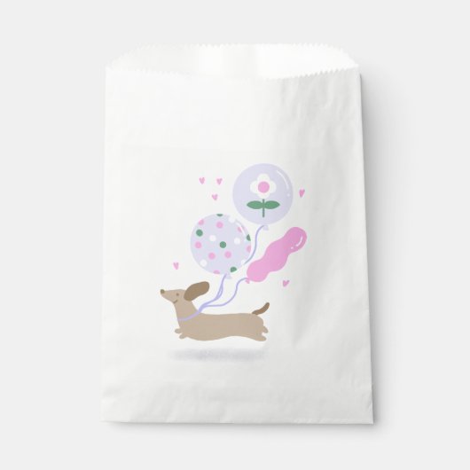 Gepersonaliseerde Bedankt Verjaardag Teckel Party Bedankzakje (Voorkant)