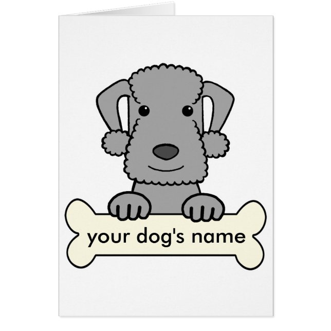 Gepersonaliseerde Bedlington Terrier (Voorkant)