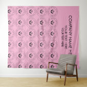 Gepersonaliseerde Bedrijf Logo Achtergrond voor Be Wandkleed (In Situ (horizontaal))