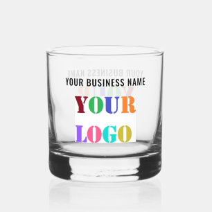 Gepersonaliseerde Bedrijf Logo en aangepaste tekst Whisky Glas