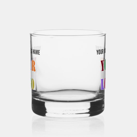 Gepersonaliseerde Bedrijf Logo en aangepaste tekst Whisky Glas (Rechts)