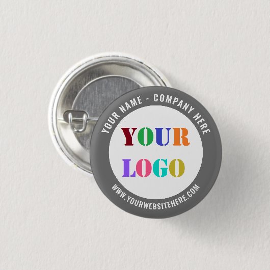 Gepersonaliseerde bedrijf Logo en tekst Button voo (Voorkant /achterkant)