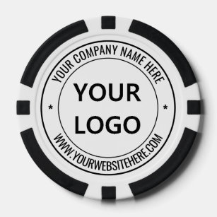 Gepersonaliseerde Bedrijf Logo en Tekst Poker Chip