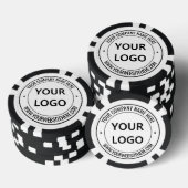Gepersonaliseerde Bedrijf Logo en Tekst Poker Chip (Opstapeling)