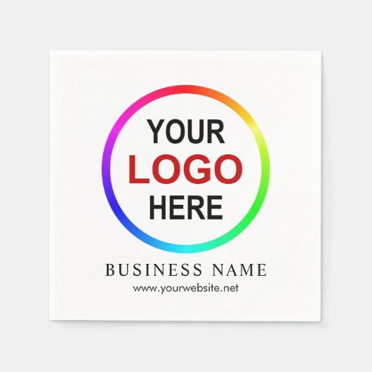 Gepersonaliseerde bedrijf logo servet (Voorkant)