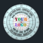 Gepersonaliseerde Bedrijf Logo Tekst Dart Board Sj Dartbord<br><div class="desc">Aangepaste kleuren en lettertypen - Ontwerp uw eigen gepersonaliseerde dartborden met Aangepast Bedrijf Logo Naam Adres Website of Aangepaste tekst Promotionele Business Dart Board Gift - Voeg Jouw namen toe - Bedrijf / Adres / Logo - Foto of QR-code / Website of E-mail of telefoon / meer - Vergroot en...</div>