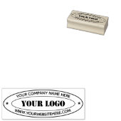 Gepersonaliseerde Bedrijf Logo Tekst Ovaal Rubber  Rubberstempel (Gestempeld)