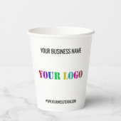 Gepersonaliseerde Bedrijf Logo Tekst Papier Cups S Papieren Bekers (Achterkant)