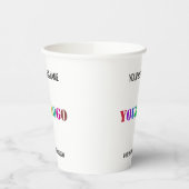 Gepersonaliseerde Bedrijf Logo Tekst Papier Cups S Papieren Bekers (Links)