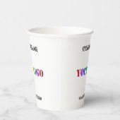 Gepersonaliseerde Bedrijf Logo Tekst Papier Cups S Papieren Bekers (Rechts)