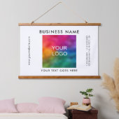 Gepersonaliseerde Bedrijf Logo Tekst Sjabloon Hangend Wandkleed (Slaapkamer)
