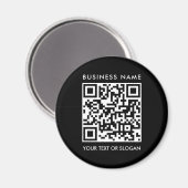Gepersonaliseerde Bedrijf QR Code Logo Tekst Sjabl Magneet (Voorkant / Achterkant)