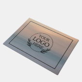 Gepersonaliseerde Bedrijf Welkom Mat met Logo Hier (Schuin)